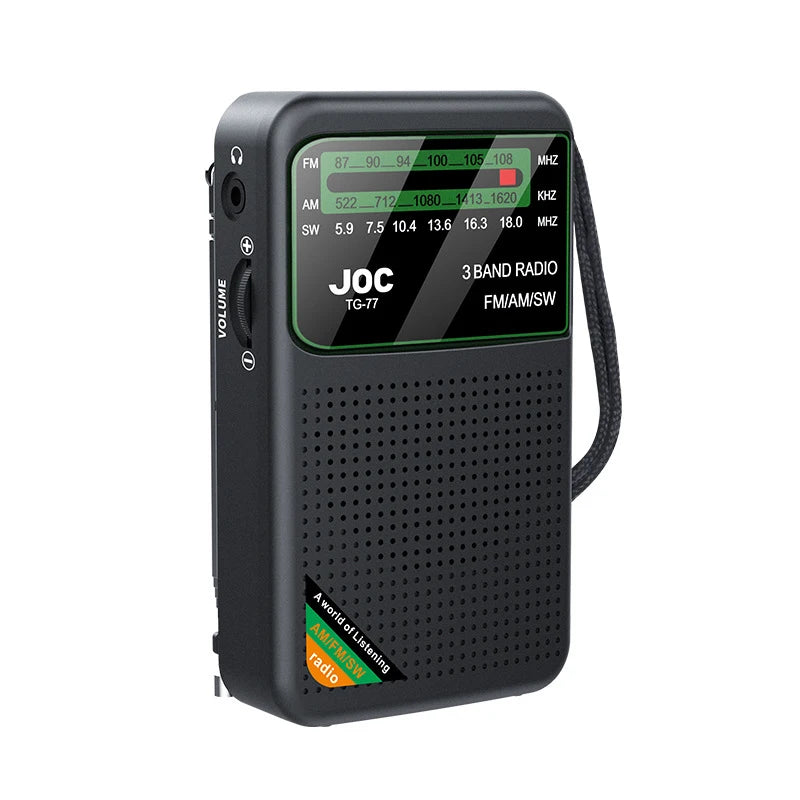 Portable Pocket Radio with FM AM SW Bands Rechargeable Battery and HD Display for Clear Reception