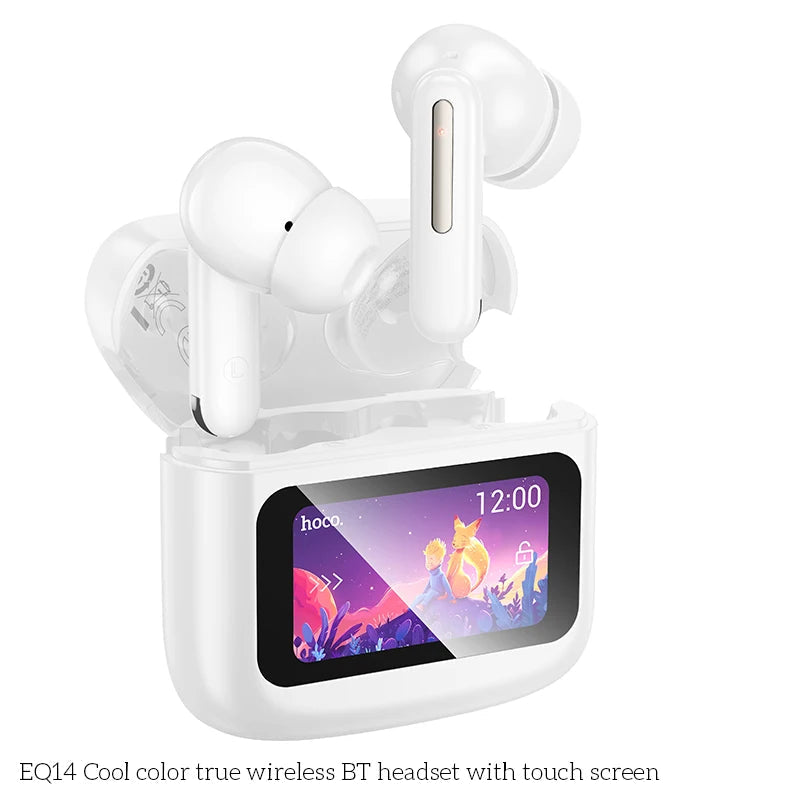 Wireless Bluetooth 5.4 Earbuds with LED Touch Screen Charging Case HiFi Stereo Earphones with Mic