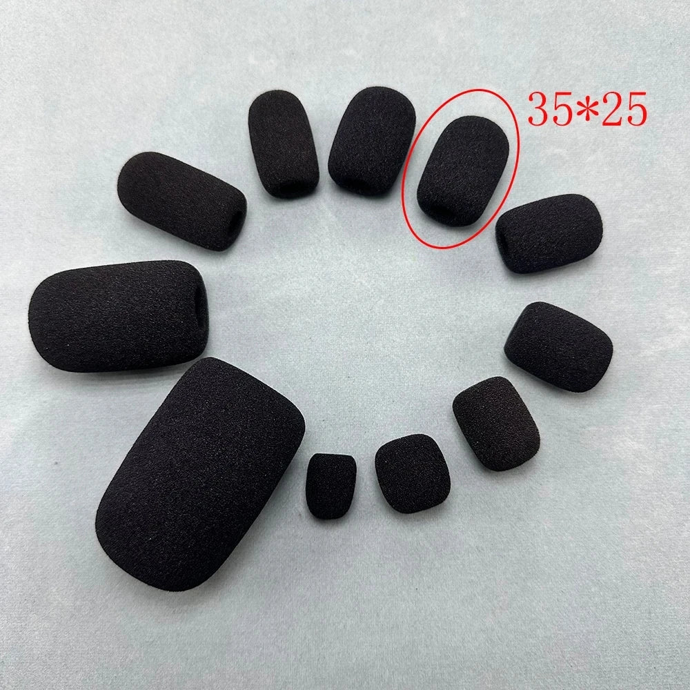 Microphone Foam Covers for Headsets and Mircophones – 10 Pack Noise Reduction Windscreens