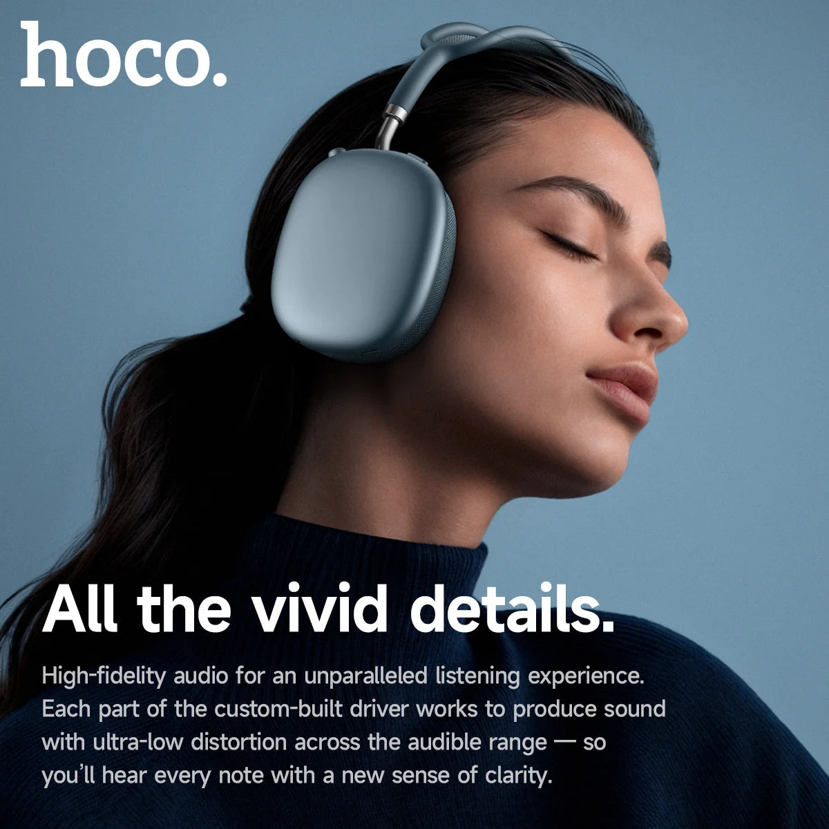Over Ear Wireless Headphones with HiFi Sound, Bluetooth Connectivity and Long Battery Life