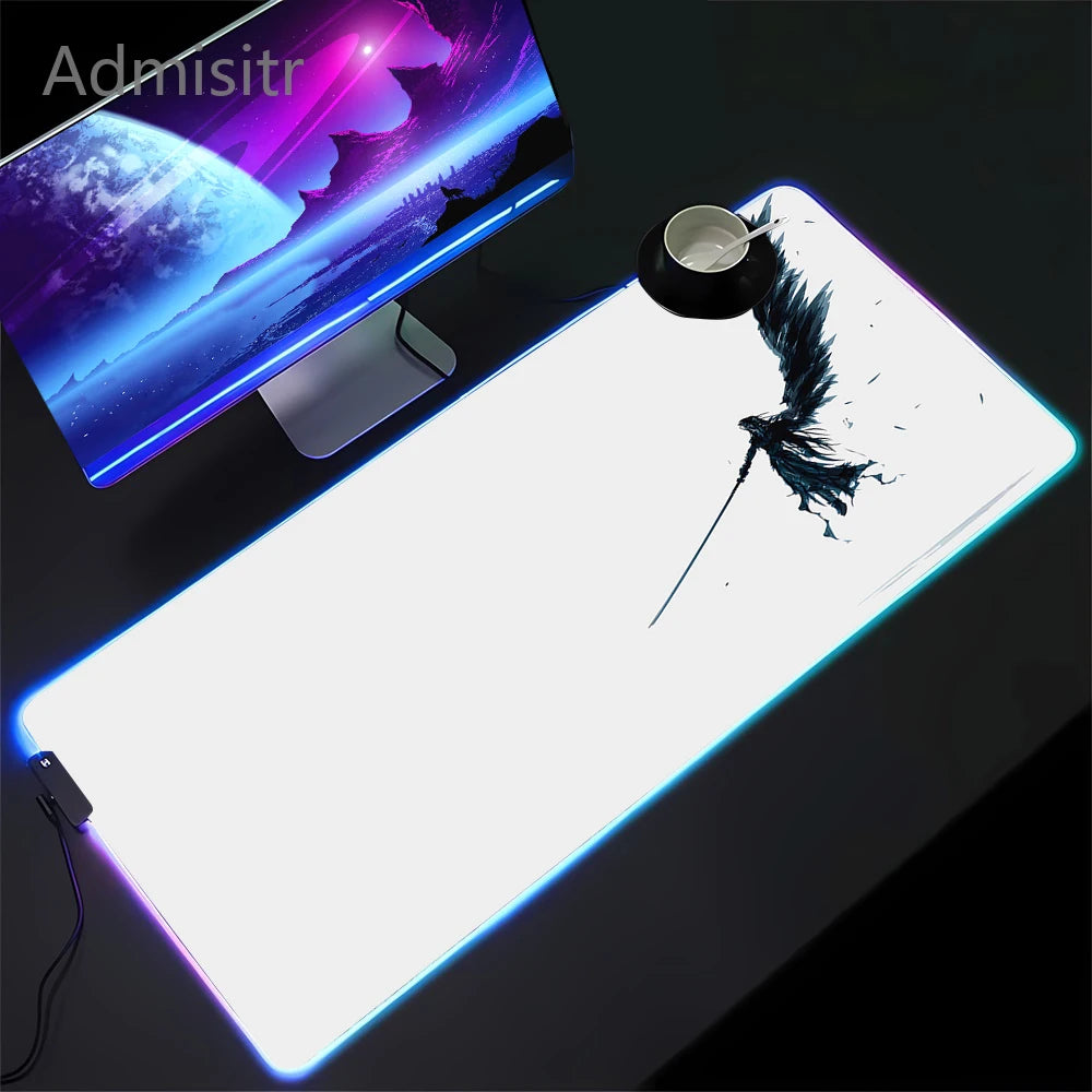 RGB Backlit Gaming Mouse Pad Extra Large Non-Slip Waterproof LED Desk Mat for PC Laptop Keyboard