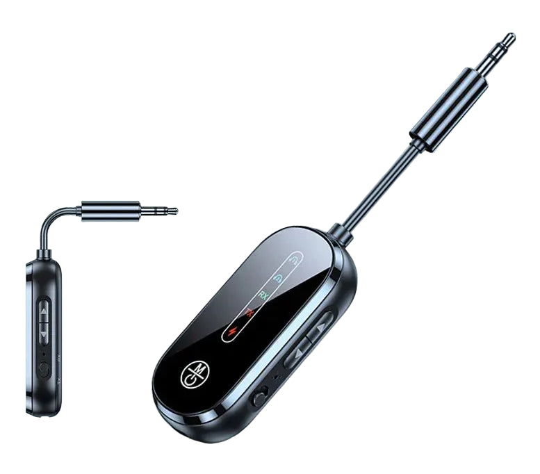 Bluetooth 5.4 Transmitter Receiver with 3.5mm AUX Wireless Audio Adapter for TV Car and Aeroplane