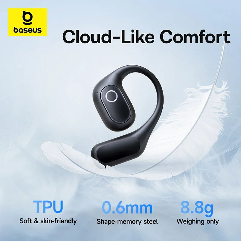 Open-Ear Bluetooth 6.0 Sports Earbuds with Ear Hooks IPX5 Waterproof 36H True Wireless Bass