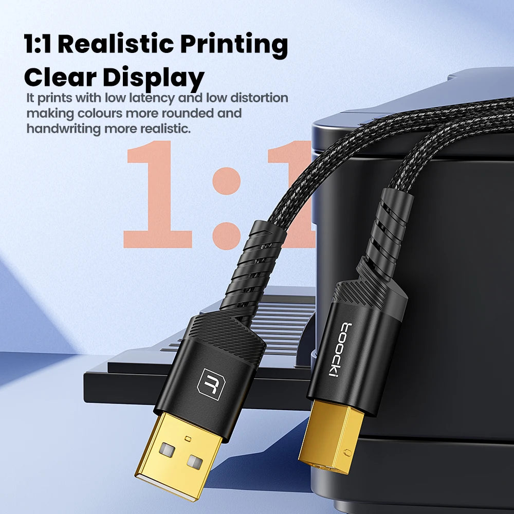 USB C to USB B Printer Cable for Scanners Decoders and Printers with High Speed Data Transfer