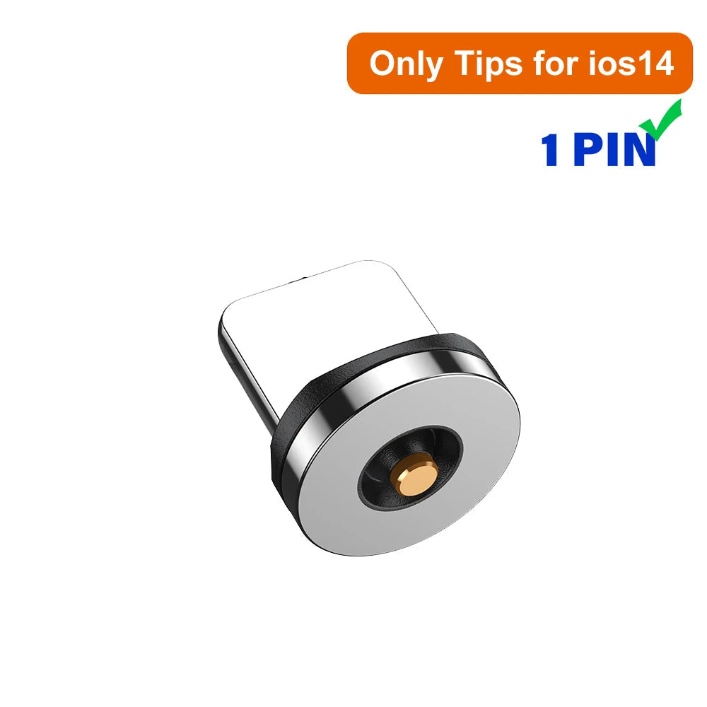 1 Pin Magnetic OTG Adapter 540 Degree Swivel Charging Converter for Type C Micro and iPhone