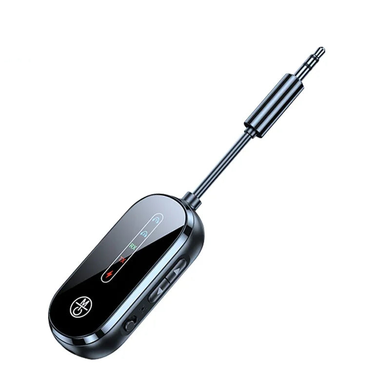 Bluetooth 5.4 Transmitter Receiver with 3.5mm AUX Wireless Audio Adapter for TV Car and Aeroplane
