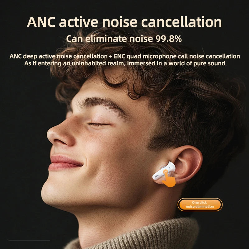 Wireless Bluetooth 6.0 In Ear Headphones with Active Noise Cancelling and HiFi Sound