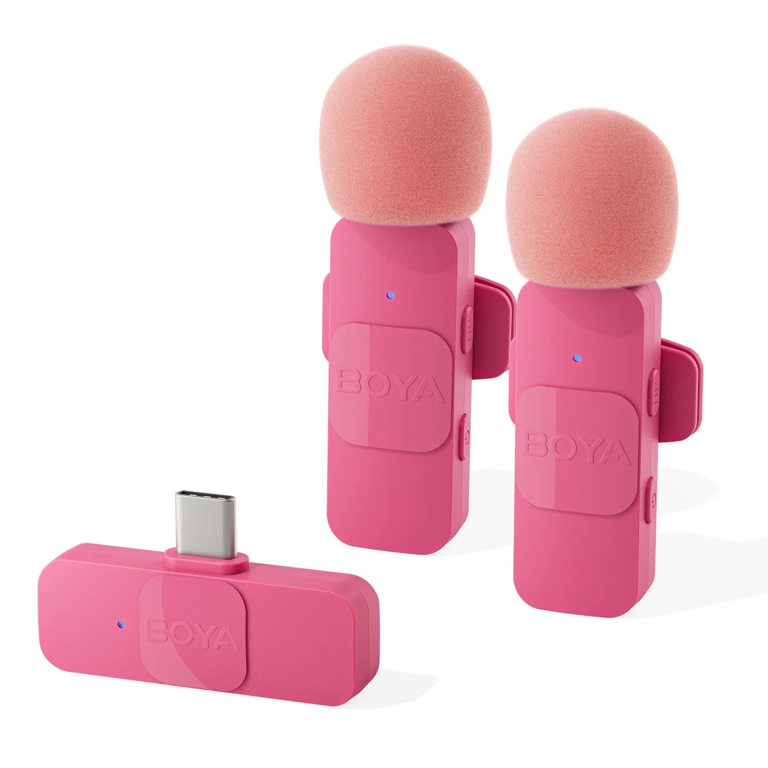 BOYA BY-V Wireless Lavalier Microphone for iPhone Android USB-C Devices Vlogging Recording Streaming