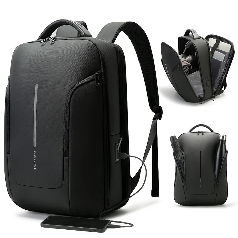 Water Resistant 15.6 Inch Laptop Backpack for Travel Carry-On and Daily Use with USB Charging Port
