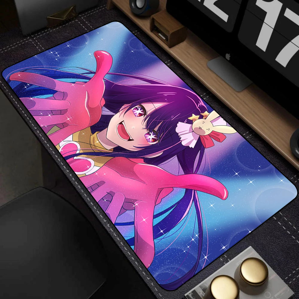 Large Anti-Slip Gaming Mouse Pad with Kawaii Illustration, Extended Deskmat for Keyboard and PC