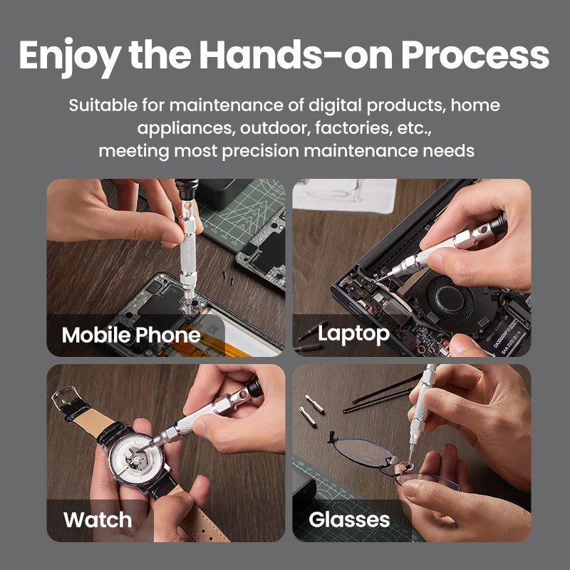 38-in-1 Precision Screwdriver Set for Phone Laptop PC Watch Glasses Repair Disassembly Tool Kit