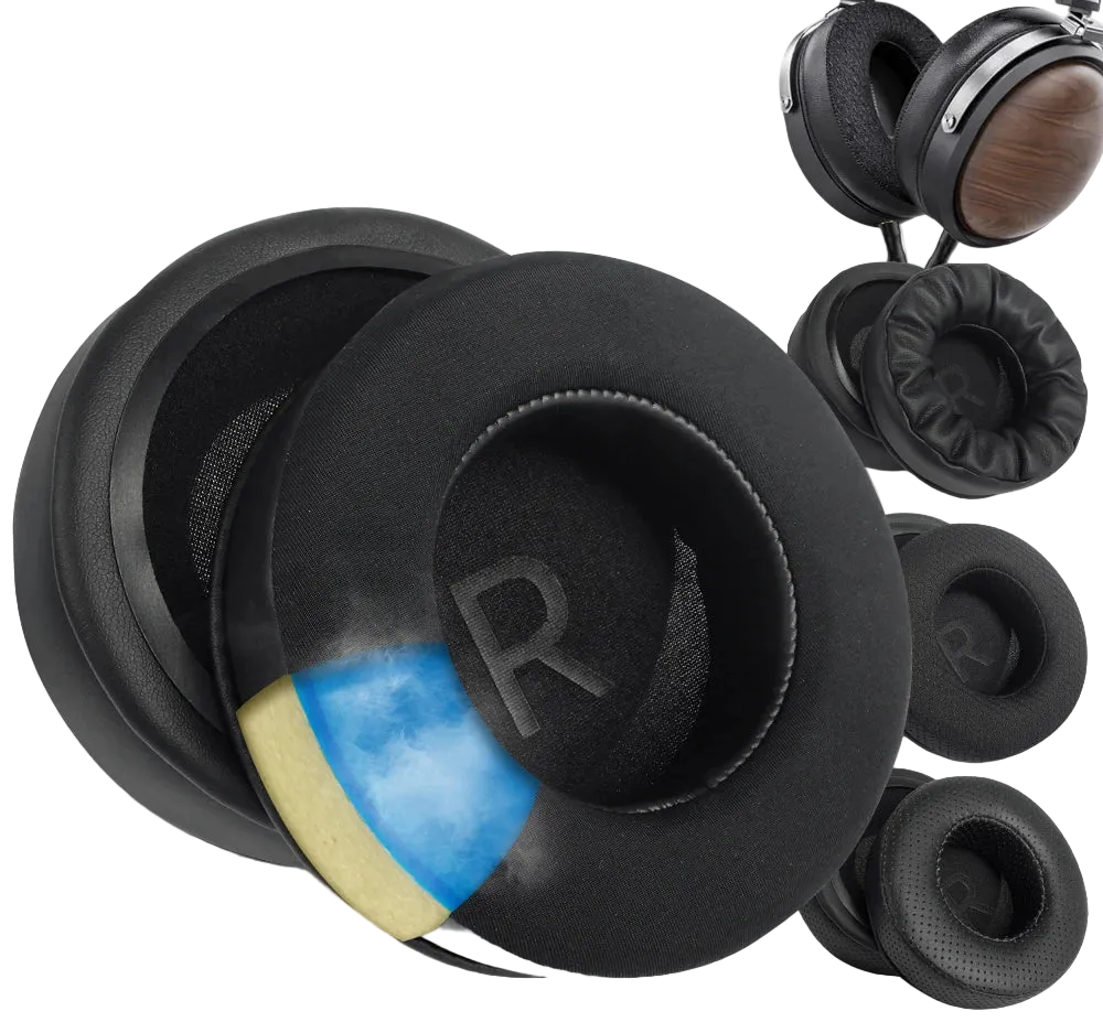 Premium Replacement Ear Pads Protein Leather and Foam for FiiO Over-Ear Headphones FT1 JT7 Series