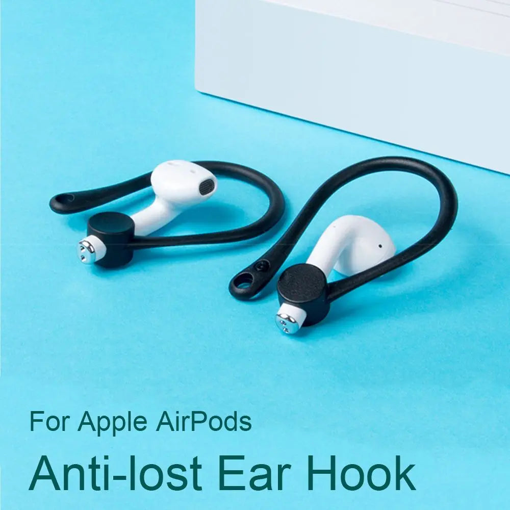 Silicone Anti-Loss Ear Hooks for Apple AirPods, Secure Fit Earphone Holders (1 Pair)