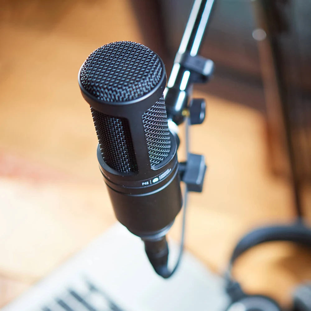 SANPUSEN AT2020 Professional Cardioid Condenser Microphone for Studio & Podcast Recording