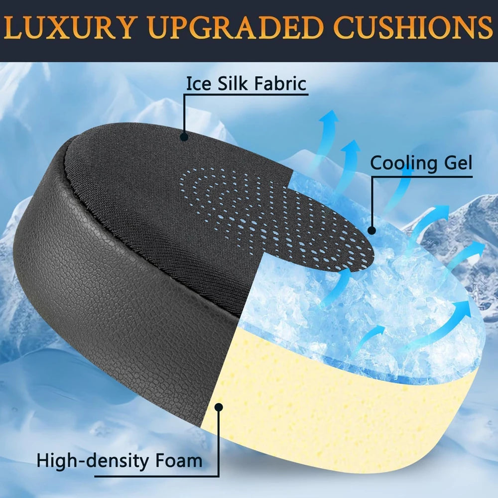 Memory Foam Replacement Earpads for Jabra Evolve2 65 40 Elite 45h Headphones Compatible Cushions