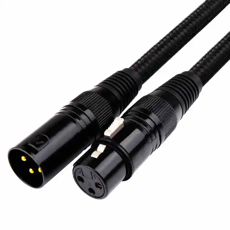 HiFi XLR Male to Female Stereo Audio Cable Gold-Plated Professional Microphone and Sound System Lead