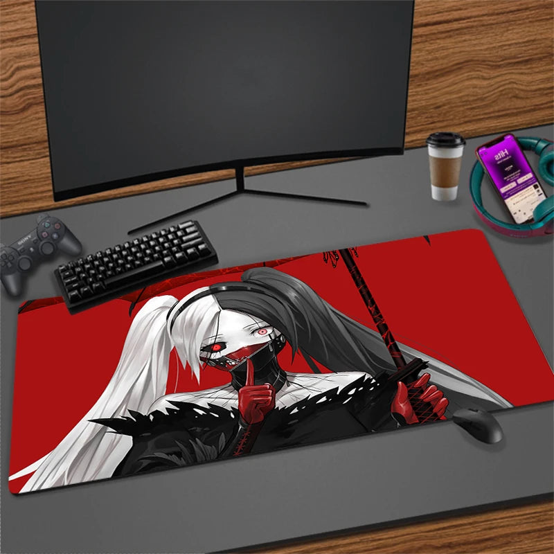 Large Anime Gaming Mouse Pad Non-Slip Rubber Mat for Keyboard and Desk, Multiple Sizes Available