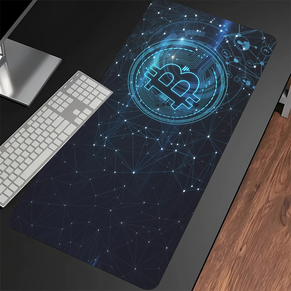 Large Gaming Mouse Pad with Stitched Edges Anti-slip Rubber Base for Computer Desk Setup
