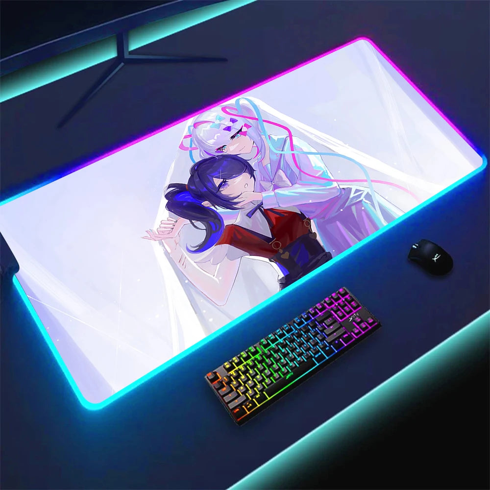 Extended RGB Gaming Mouse Mat with LED Lighting Extra Large Waterproof Non Slip Rubber Surface