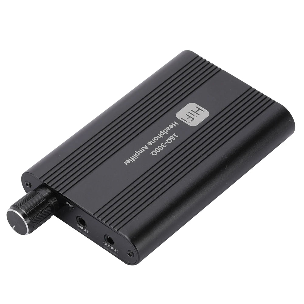 Portable HiFi Stereo Headphone Amplifier with 3.5mm Dual Output and Two-Level Boost Switch