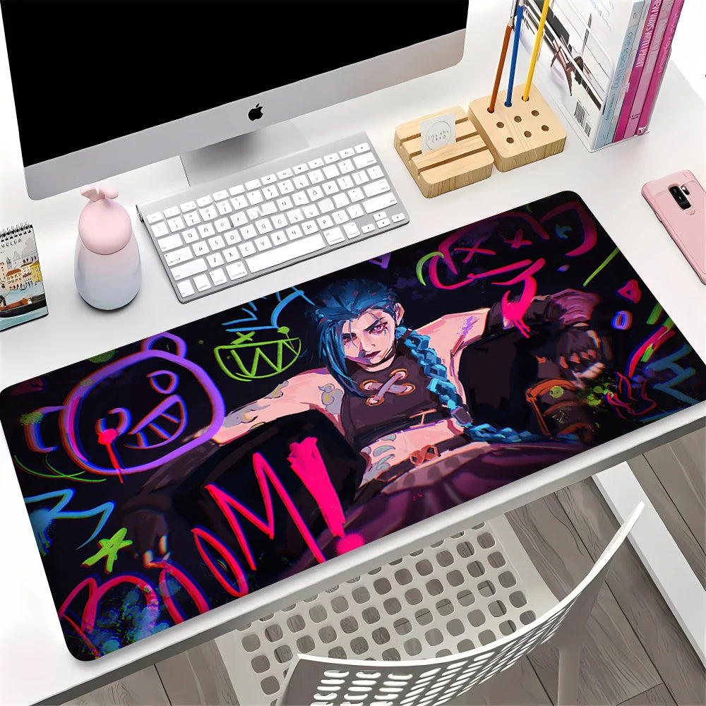 Large Gaming Mouse Pad Anime Desk Mat Non-slip Rubber Surface Keyboard Laptop Table Protector