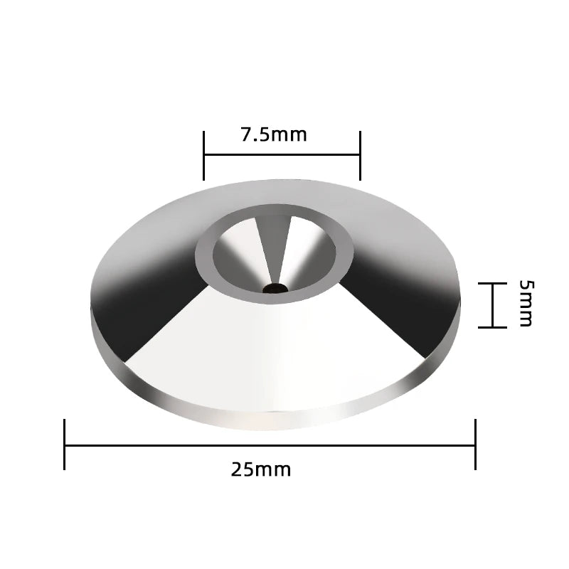 Pure Copper Rhodium Plated Isolation Feet and Damping Spikes for Amplifiers and Speakers