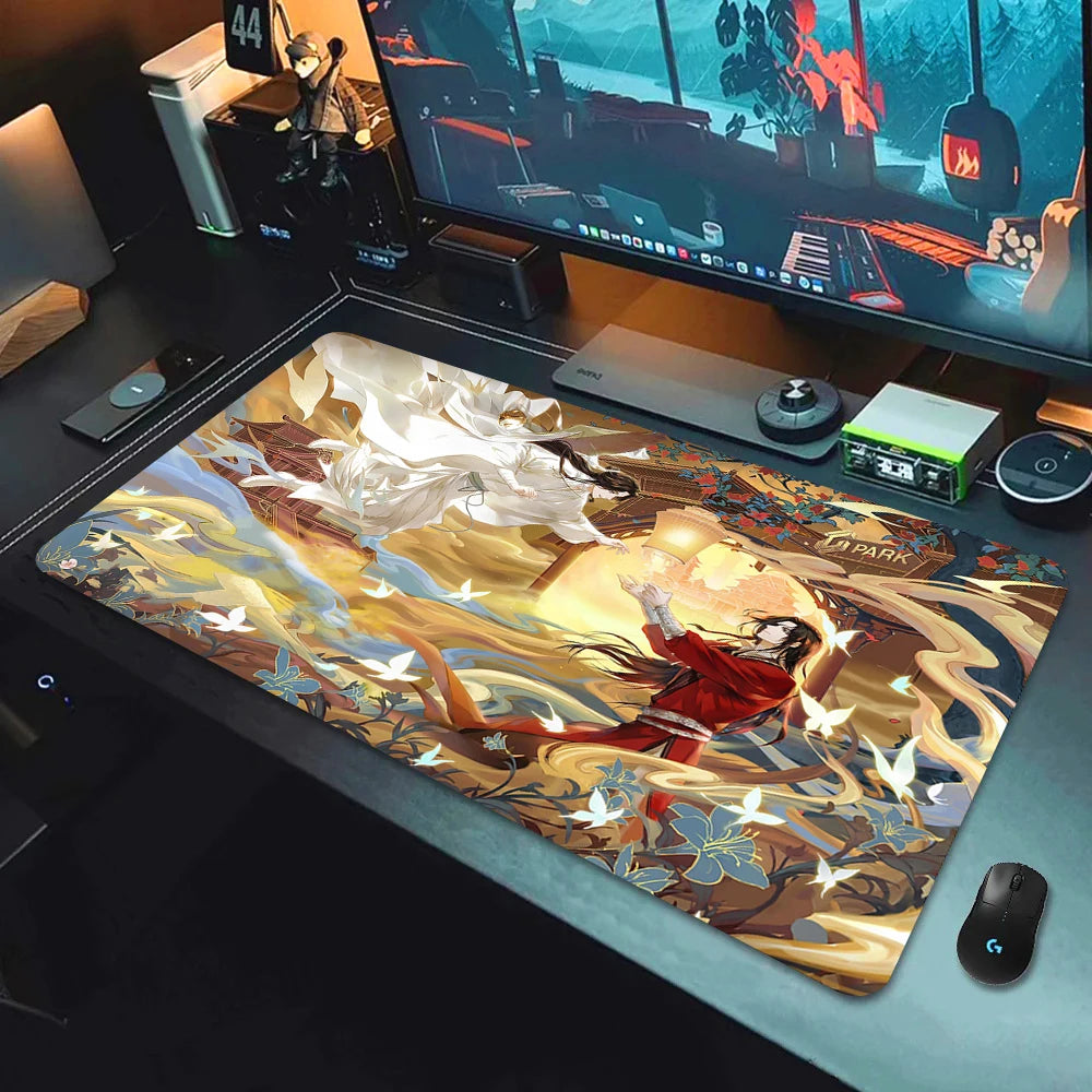 Large Gaming Mouse Pad Anime Desk Mat Non-slip Rubber Surface for Computer and Laptop Setups