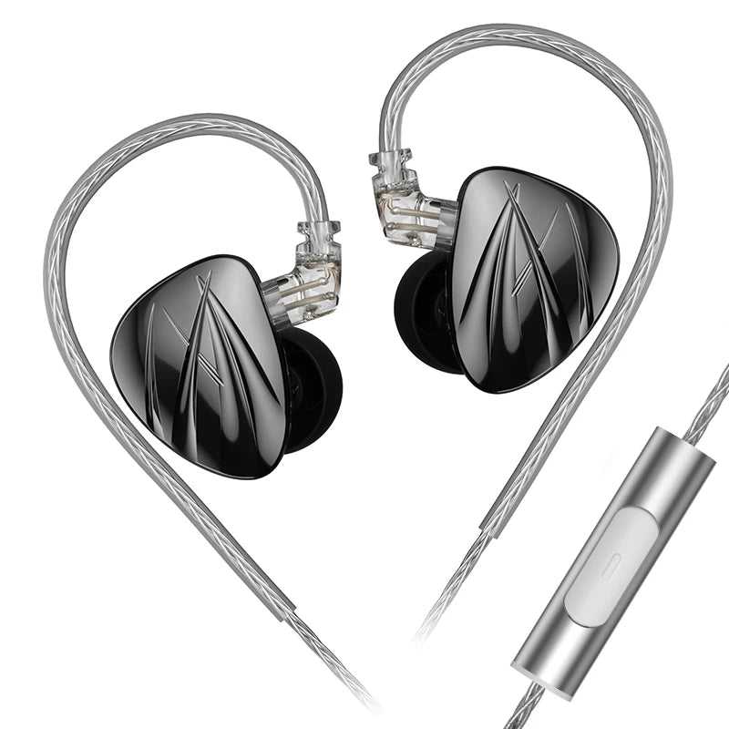 Premium In Ear Wired Earphones with Hybrid Drivers and Adjustable Sound Tuning Switch