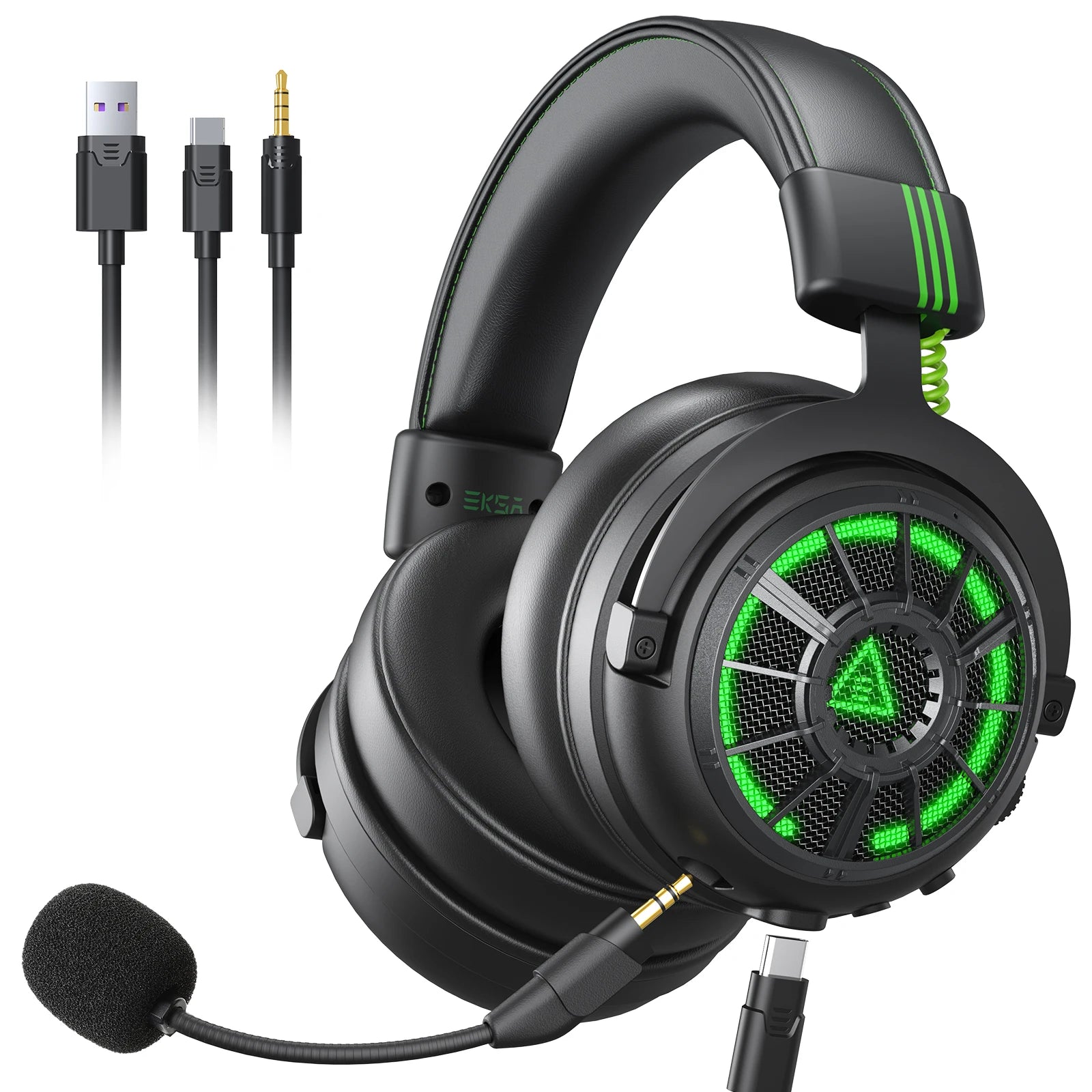 Wired Gaming Headset with 7.1 Surround Sound and ENC Microphone for PC and Console Gaming