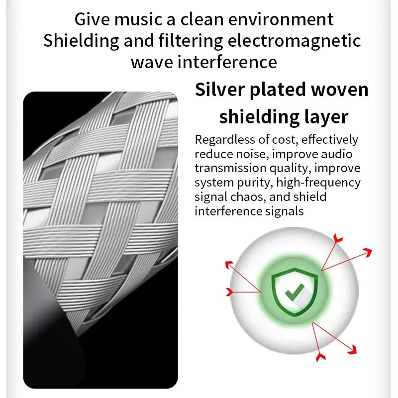 Premium 4.4mm Balanced to Dual RCA Silver Plated OFC Audio Cable for HiFi DAC Amplifier
