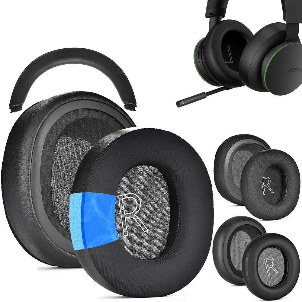 Replacement Memory Foam Ear Pads for Xbox Series X S One and PC Headphones Mesh Protein Covers