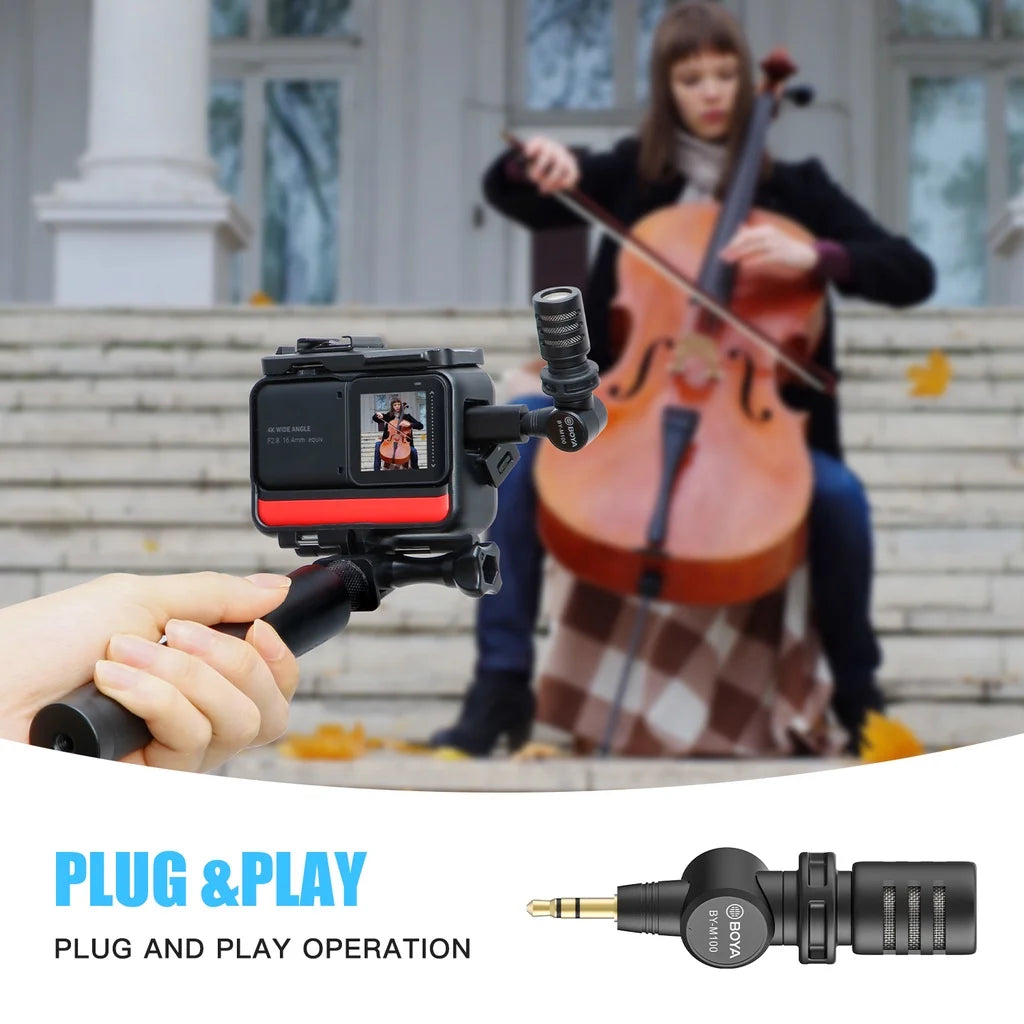 Mini Plug and Play Lavalier Microphone for Phone Camera and PC Live Streaming Vlogging Recording