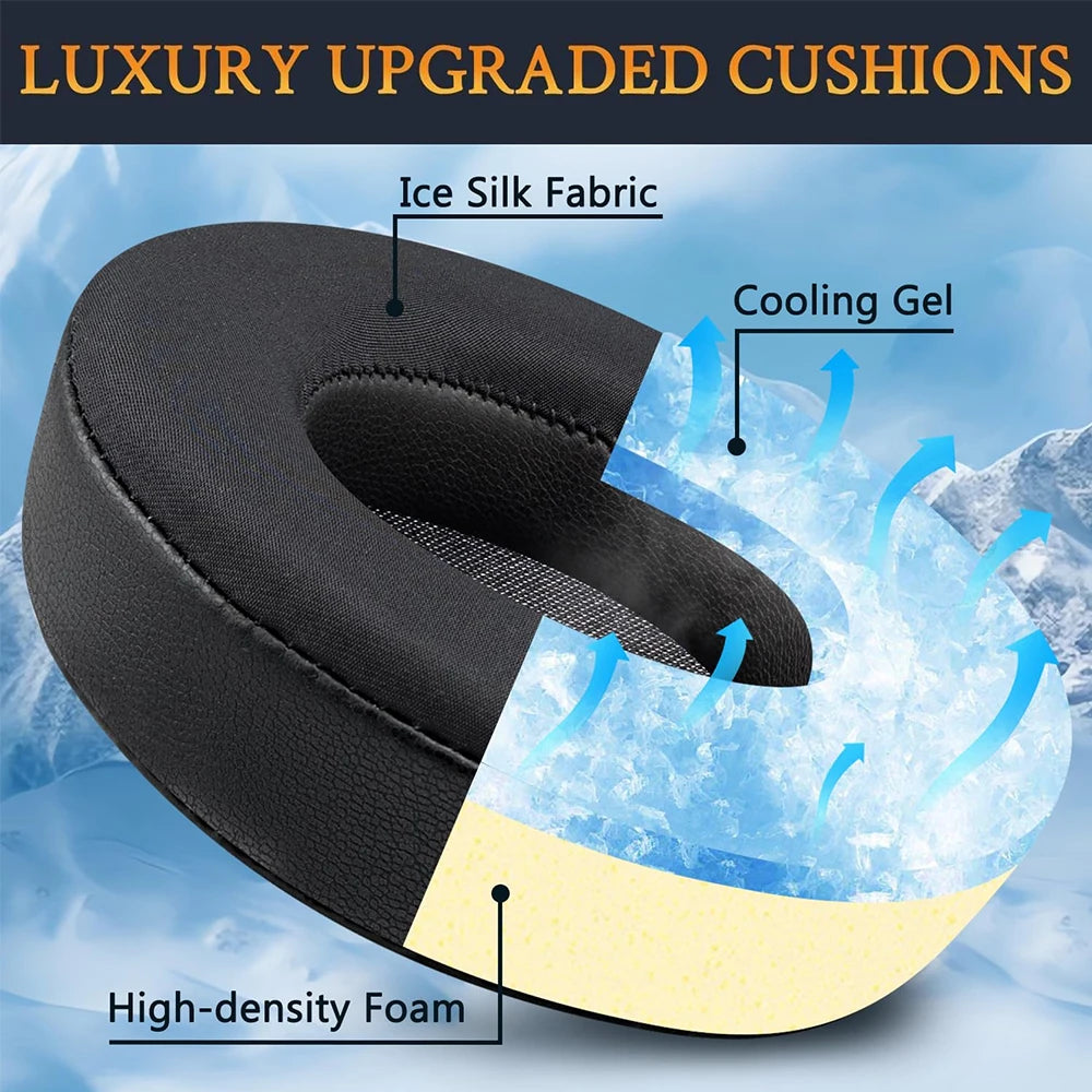 Premium Replacement Ear Pads Protein Leather and Foam for FiiO Over-Ear Headphones FT1 JT7 Series