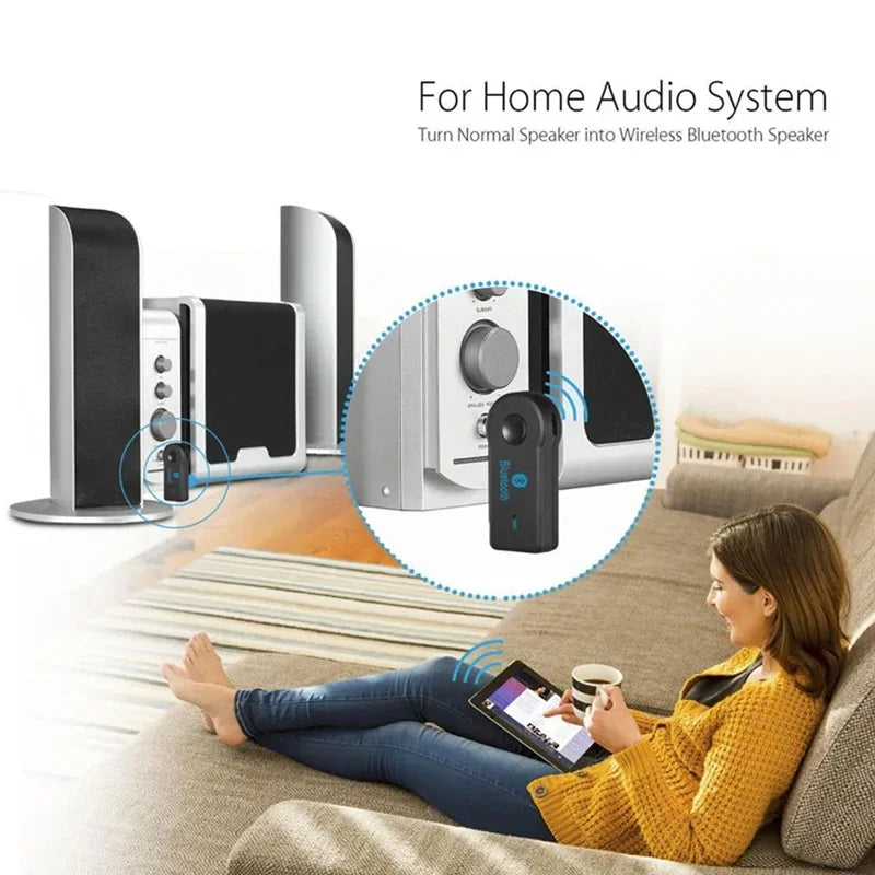 TIDEBOOM 2-in-1 Bluetooth 5.0 Receiver and Transmitter with 3.5mm AUX Jack for Car and Headphones