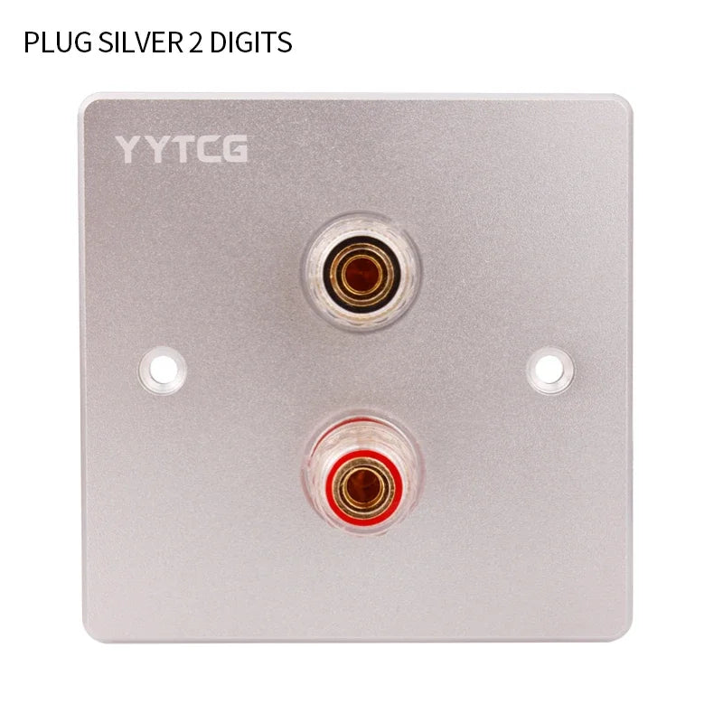 Premium 5.1 Channel Audio Terminal Wall Plate with Banana Speaker Connectors
