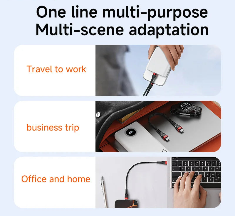 Short USB Charging Cable 25cm 50cm 1m Fast Charge Nylon Data Cord Compatible with iPhone Devices