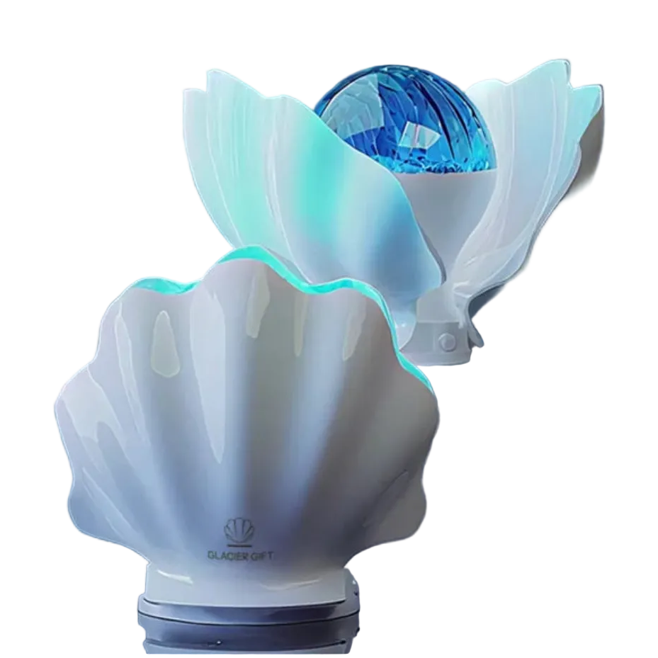 Shell Pearl Starry Sky Projection Lamp with Aurora Water Ripple Effect for Bedroom Decor