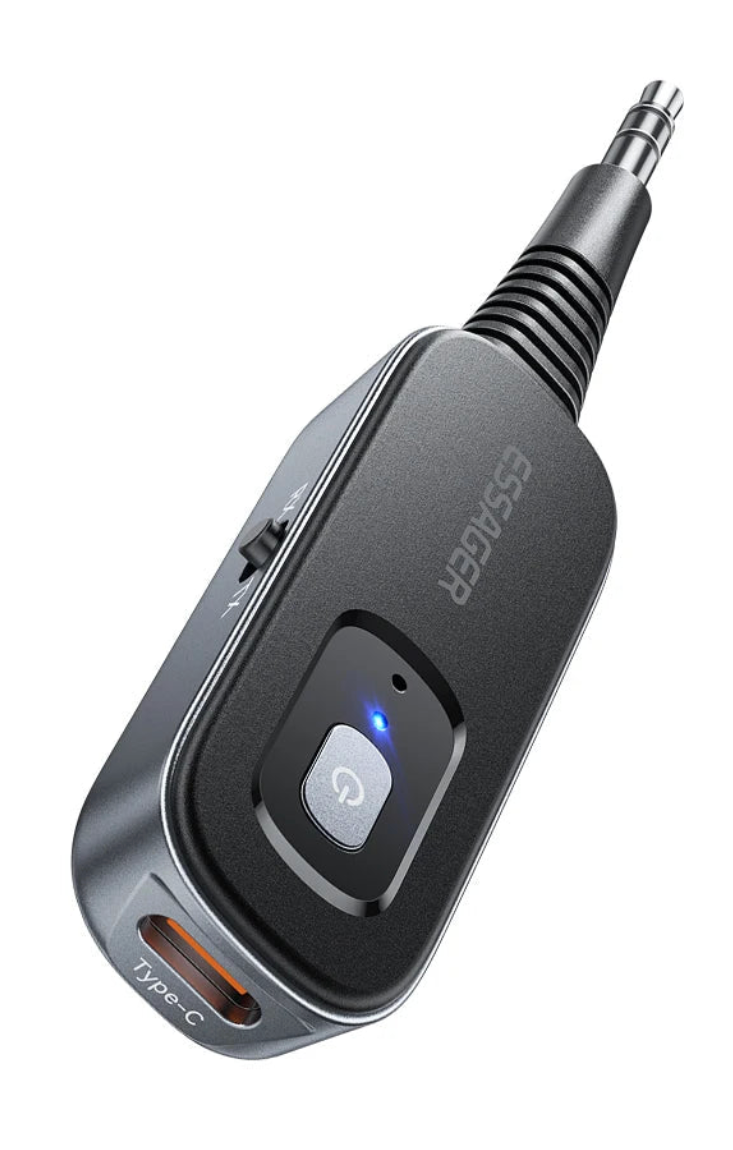 2-in-1 Bluetooth 5.1 Audio Receiver and Transmitter with 3.5mm AUX for TV Car and Earphones