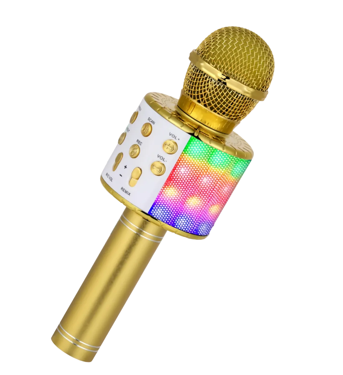 Wireless Kids Karaoke Microphone with Bluetooth Speaker Voice Changer and LED Lights