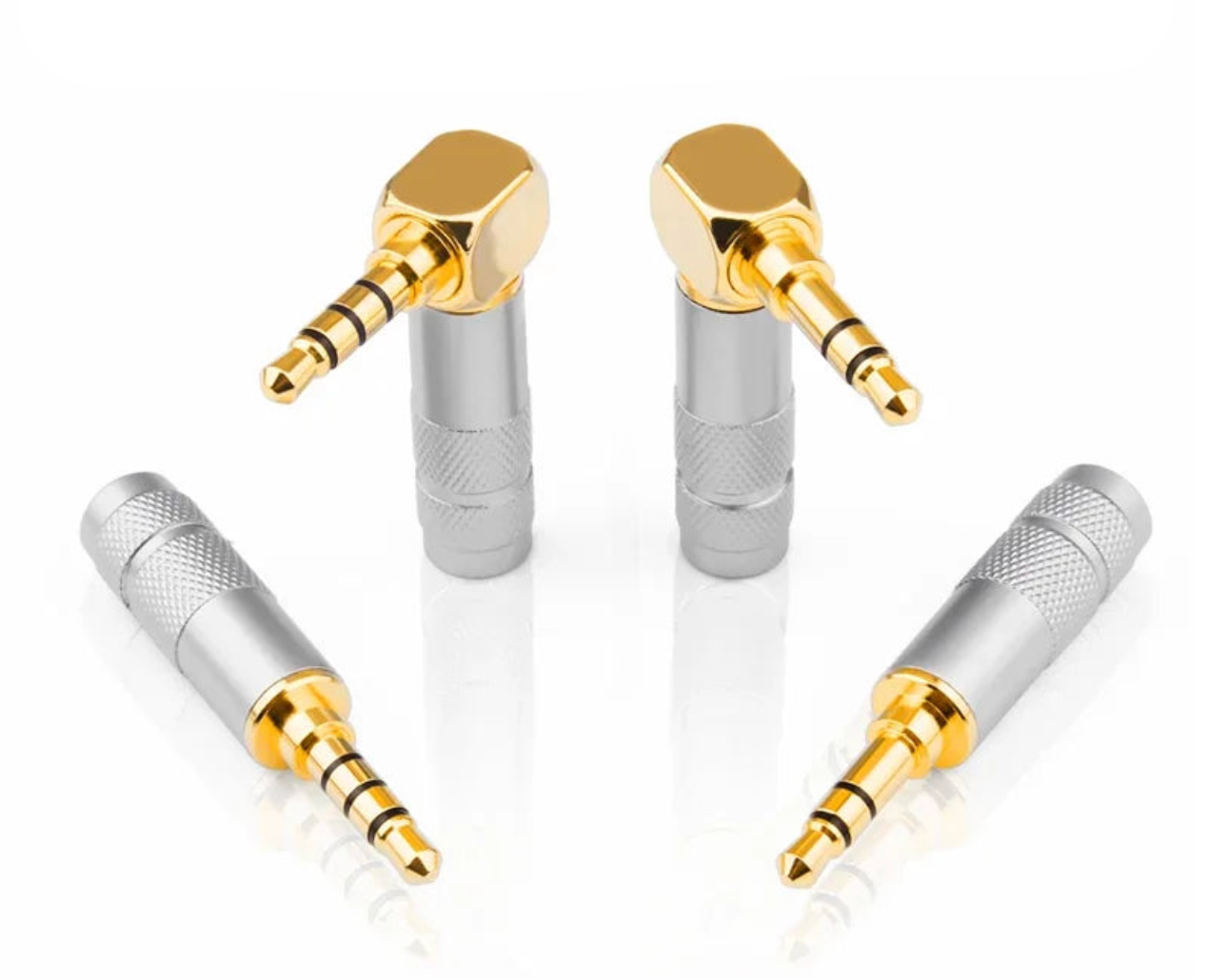 3.5mm Right Angle Stereo Audio Adapter Plug Connector for Headphones Microphones Mixers