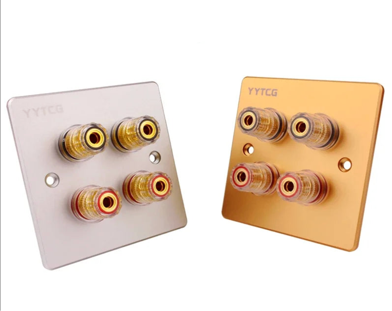 Premium 5.1 Channel Audio Terminal Wall Plate with Banana Speaker Connectors
