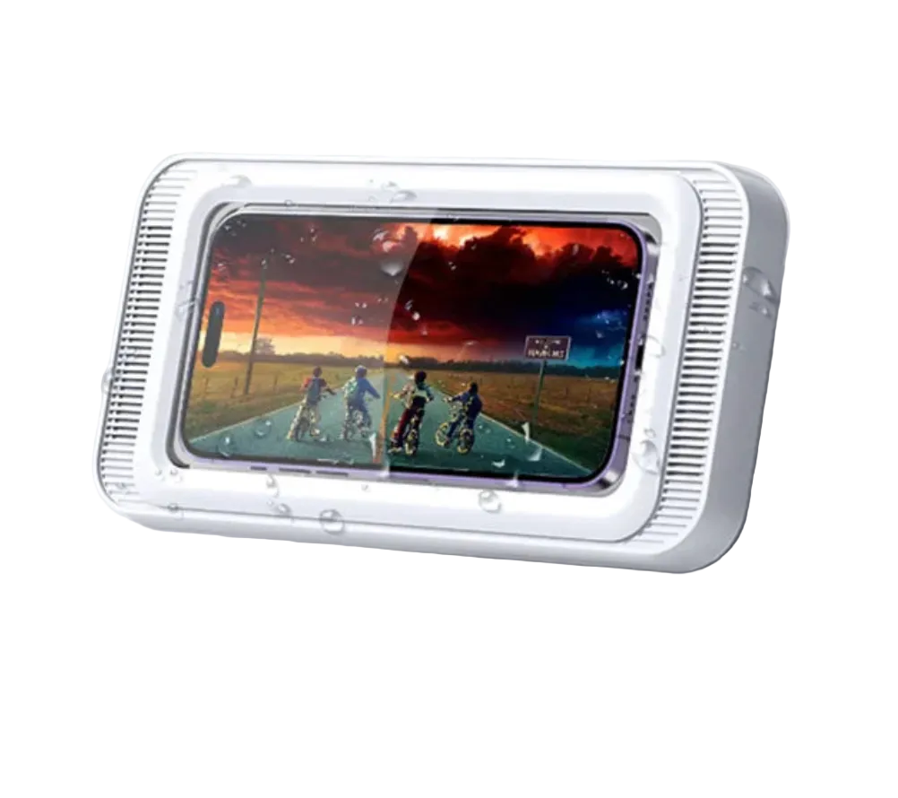 Waterproof Rotating Shower Wall Phone Holder for 4–7 Inch Devices Anti-Fog Bathroom Mount Case