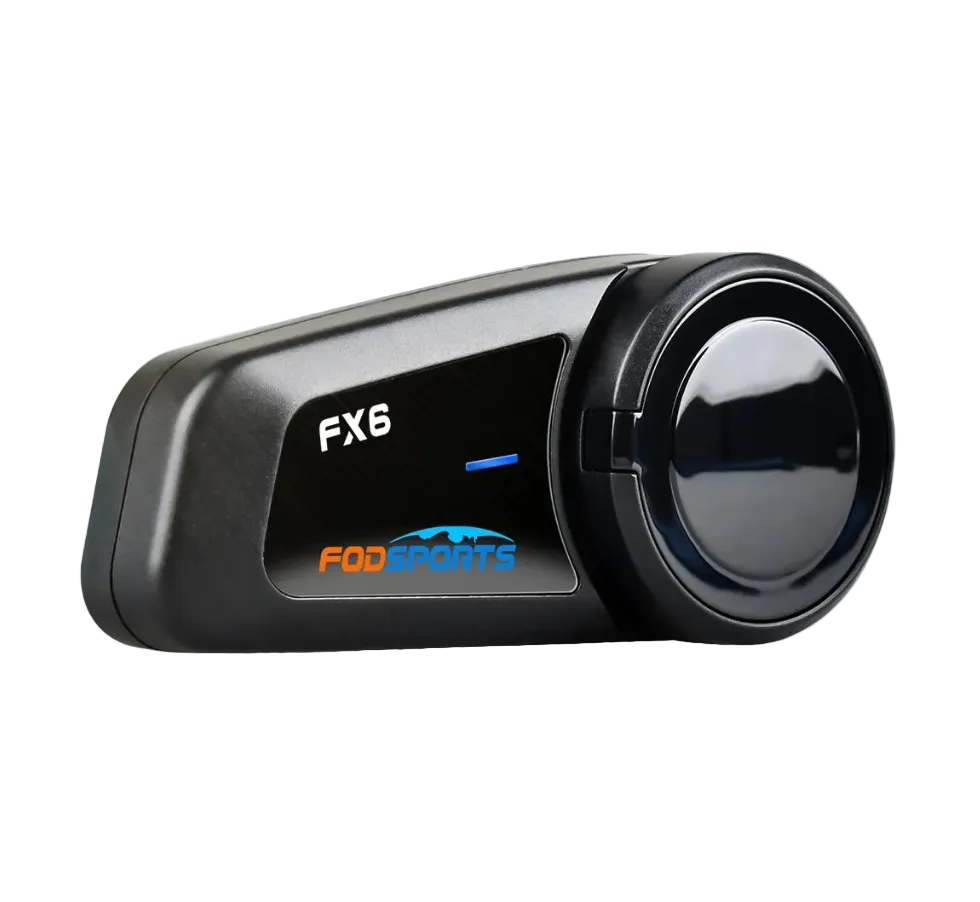 Bluetooth Motorcycle Helmet Intercom Headset for Group Riding with FM Radio and Noise Reduction