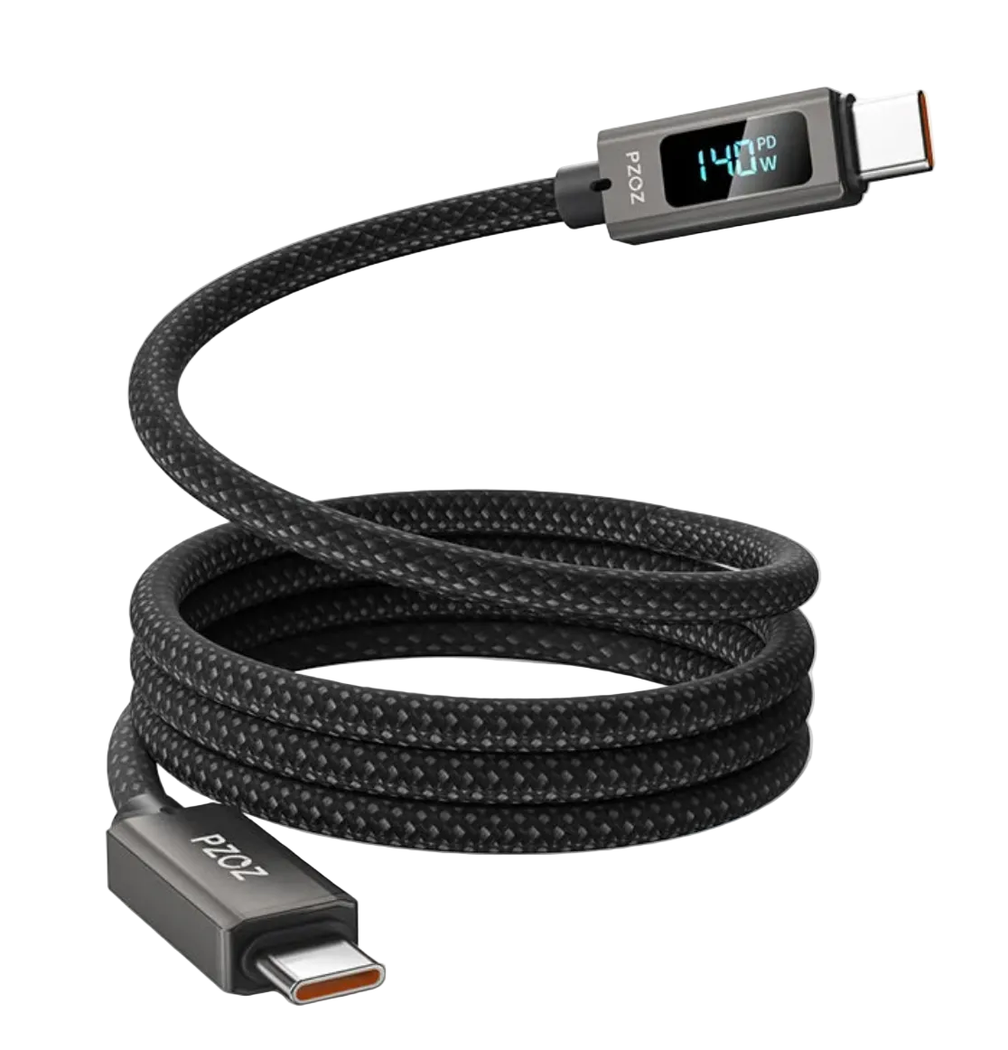 Magnetic USB-C Fast Charging Cable 1m with Lightning or Type-C Connectors for Phones and Laptops