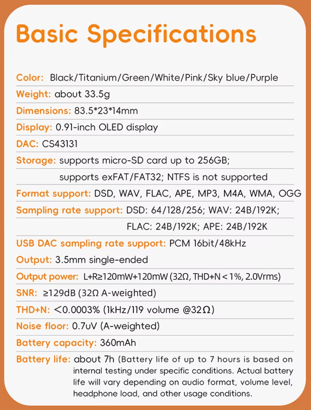Retro pocket MP3 player with OLED display USB DAC lossless audio support portable music device