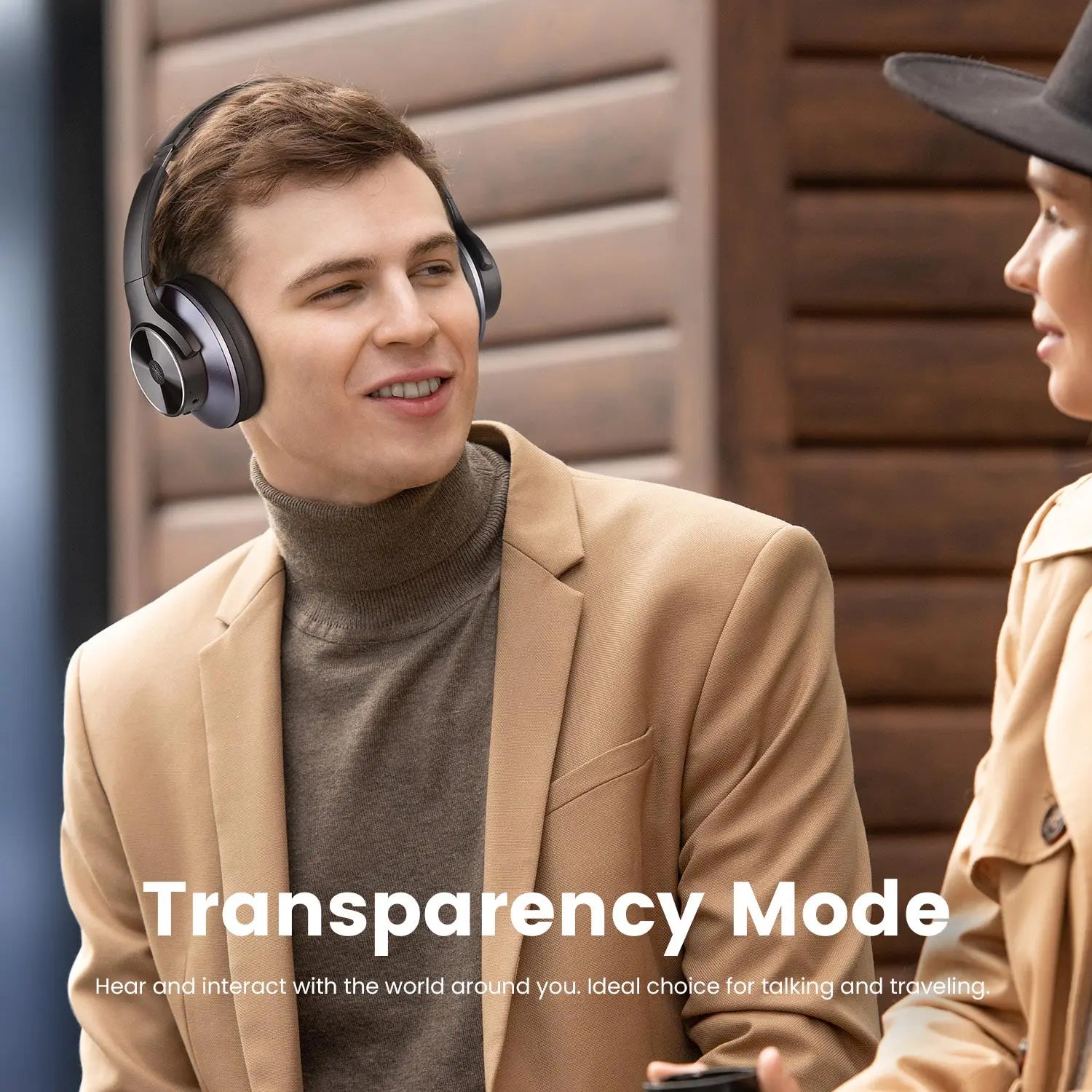 Wireless Over Ear Bluetooth Headphones with Hybrid Active Noise Cancelling and Hi Res Audio