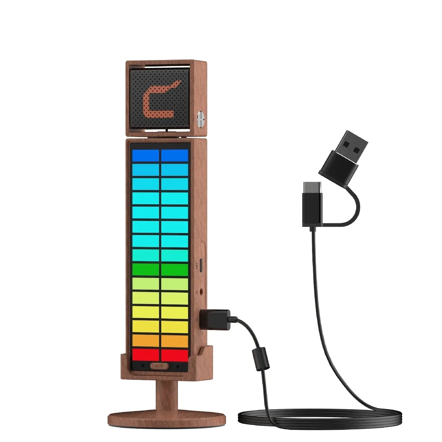 RGB USB Cardioid Condenser Microphone with Adjustable RGB Lighting for Streaming Podcast Gaming