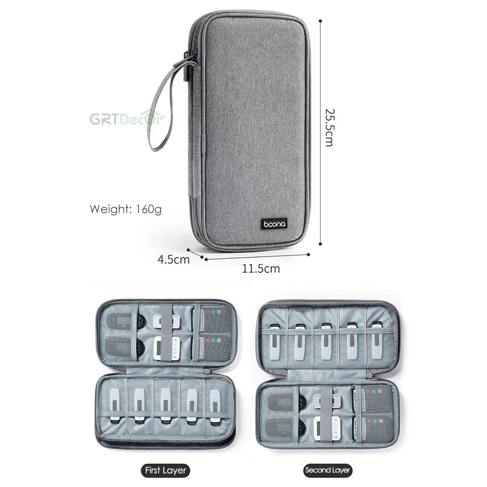 USB Flash Drive Storage Bag for 22 Memory Sticks Dustproof Tech Organiser Case with Zip Closure