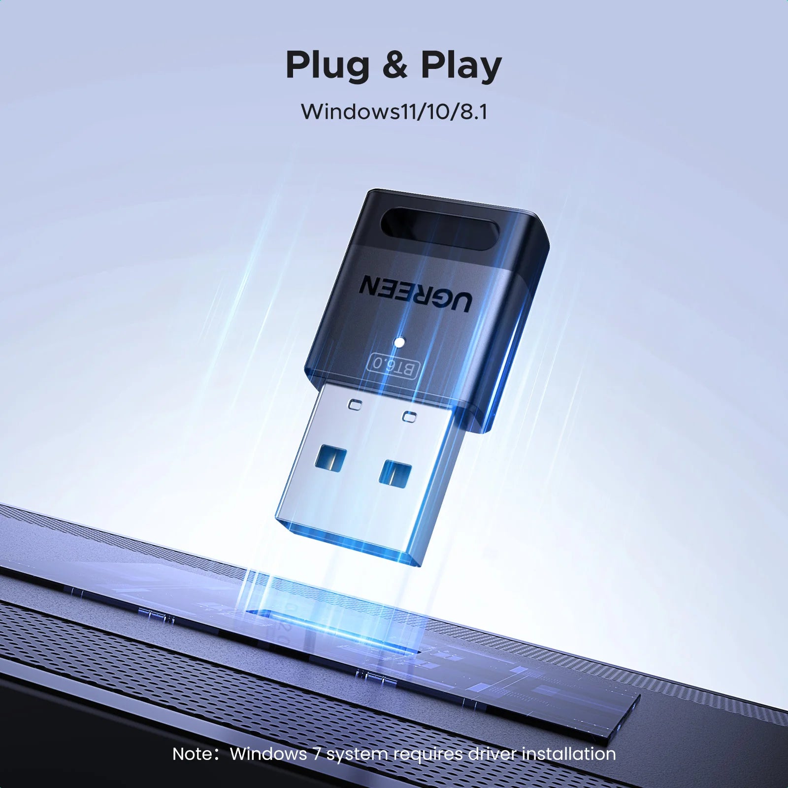 USB Bluetooth 6.0 Adapter Dongle for Windows PC Wireless Keyboard Mouse Headset Transmitter