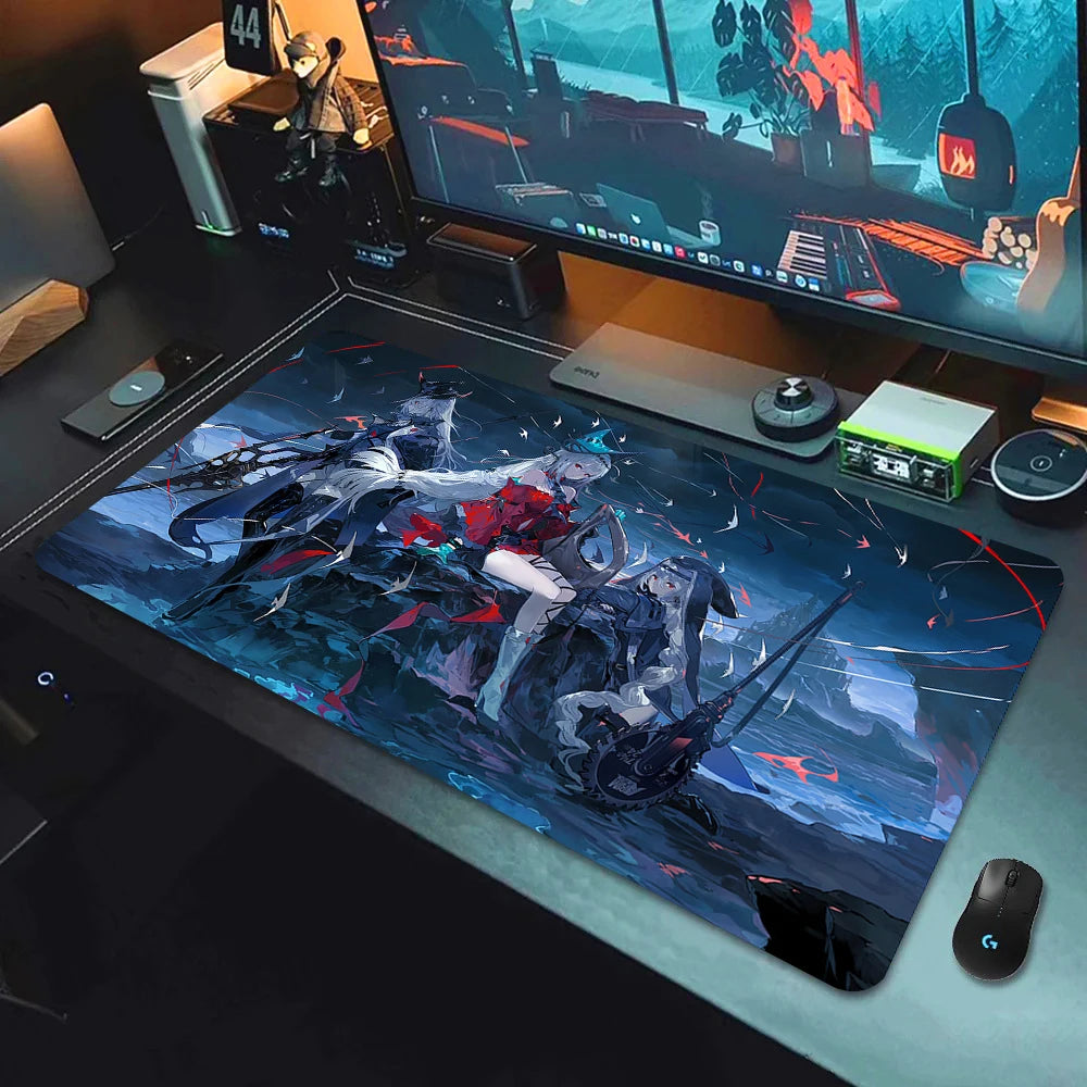 Large Gaming Mouse Pad with Non-Slip Rubber Base and Anime-Inspired Design for E-Sports Setups